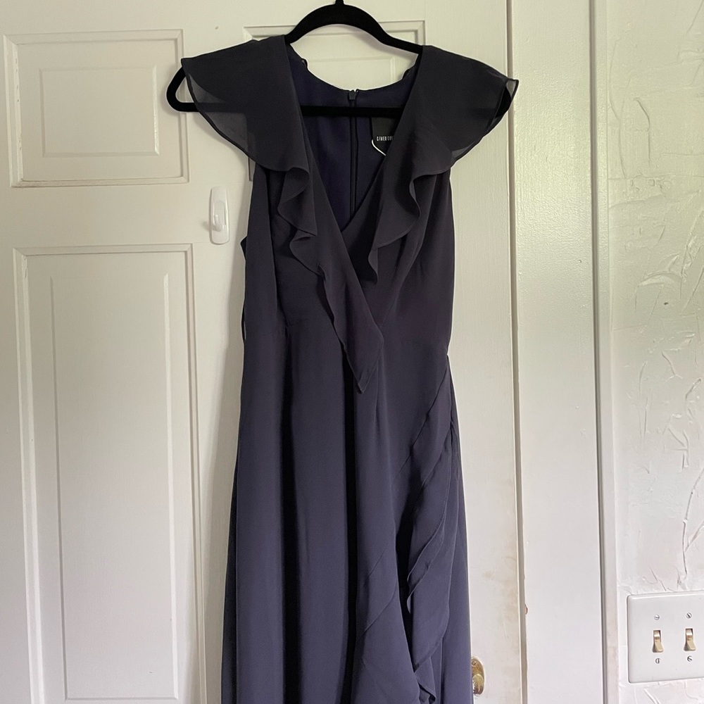 Navy formal maxi dress